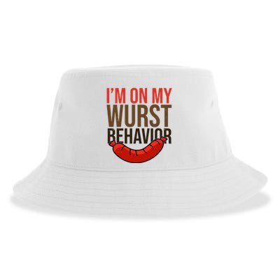 Im On My Wurst Behavior Oktoberfest Sustainable Bucket Hat
