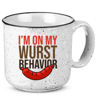 Im On My Wurst Behavior Oktoberfest 15oz Campfire Ceramic Mug