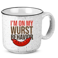 Im On My Wurst Behavior Oktoberfest 15oz Campfire Ceramic Mug