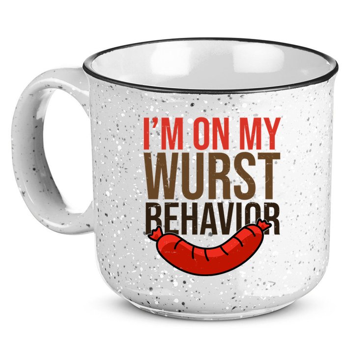 Im On My Wurst Behavior Oktoberfest 15oz Campfire Ceramic Mug