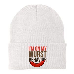 Im On My Wurst Behavior Oktoberfest Knit Cap Winter Beanie