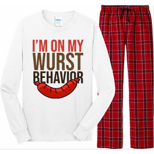 Im On My Wurst Behavior Oktoberfest Long Sleeve Pajama Set