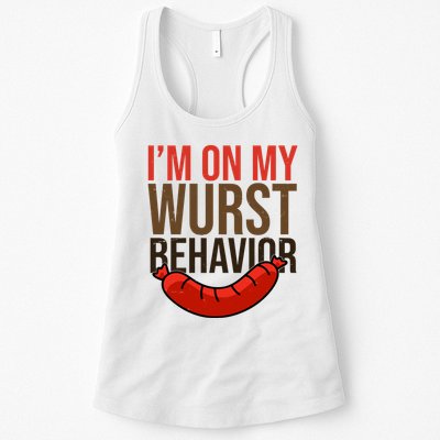 Im On My Wurst Behavior Oktoberfest Womens Tank Top