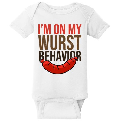 Im On My Wurst Behavior Oktoberfest Baby Bodysuit