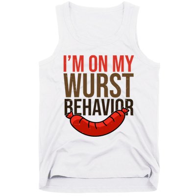 Im On My Wurst Behavior Oktoberfest Tank Top