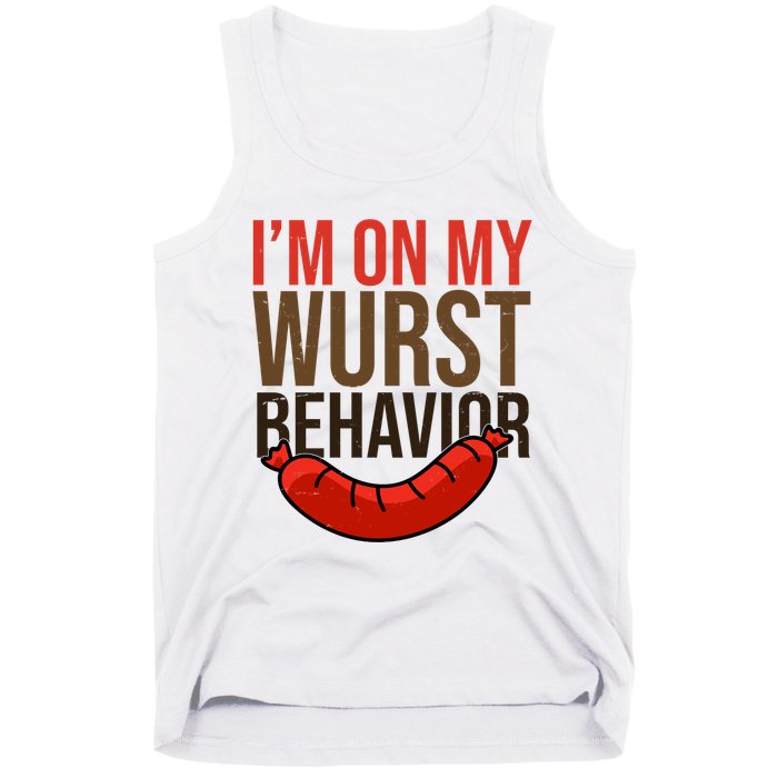 Im On My Wurst Behavior Oktoberfest Tank Top