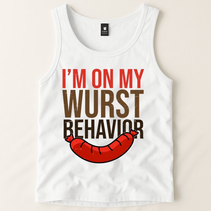 Im On My Wurst Behavior Oktoberfest Tank Top