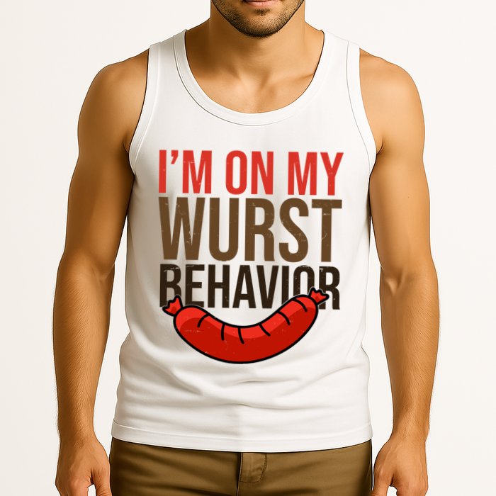 Im On My Wurst Behavior Oktoberfest Tank Top