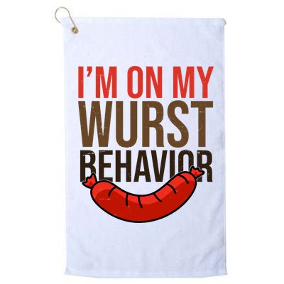 Im On My Wurst Behavior Oktoberfest Golf Towel