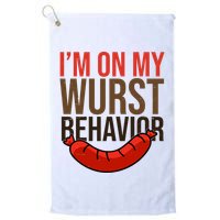 Im On My Wurst Behavior Oktoberfest Golf Towel
