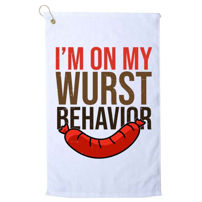 Im On My Wurst Behavior Oktoberfest Golf Towel