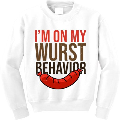 Im On My Wurst Behavior Oktoberfest Kids Sweatshirt