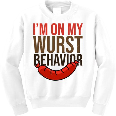 Im On My Wurst Behavior Oktoberfest Kids Sweatshirt