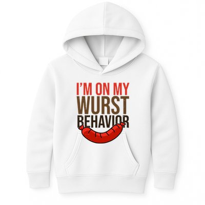 Im On My Wurst Behavior Oktoberfest Kids Hoodie