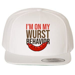 Im On My Wurst Behavior Oktoberfest Wool Snapback Cap