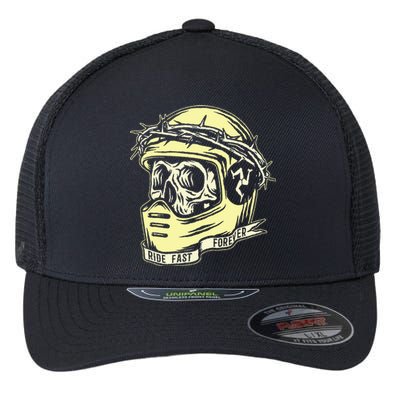 Isle of Man Ride Fast Forever TT Racer Flexfit Unipanel Trucker Cap