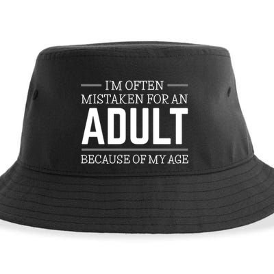 IM Often Mistaken For An Adult Because Of My Age Sustainable Bucket Hat