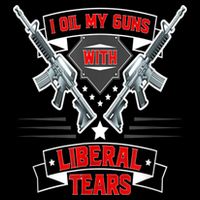 I Oil My Guns With Liberal Tears Gun American Flag Patriots 16 in Basic Backpack