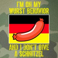 Im On My Wurst Behavior And I Dont Give A Schnitzel Oktoberfest Legacy Tie Dye Trucker Hat