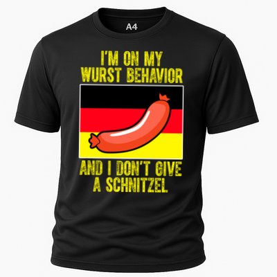 Im On My Wurst Behavior And I Dont Give A Schnitzel Oktoberfest Cooling Performance Crew T-Shirt