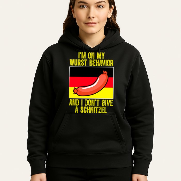 Im On My Wurst Behavior And I Dont Give A Schnitzel Oktoberfest Hoodie