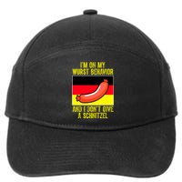 Im On My Wurst Behavior And I Dont Give A Schnitzel Oktoberfest 7-Panel Snapback Hat