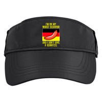Im On My Wurst Behavior And I Dont Give A Schnitzel Oktoberfest Adult Drive Performance Visor