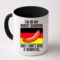 Im On My Wurst Behavior And I Dont Give A Schnitzel Oktoberfest Mug