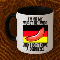 Im On My Wurst Behavior And I Dont Give A Schnitzel Oktoberfest Mug