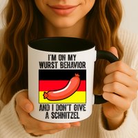 Im On My Wurst Behavior And I Dont Give A Schnitzel Oktoberfest Mug