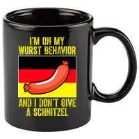 Im On My Wurst Behavior And I Dont Give A Schnitzel Oktoberfest 11oz C Handle Ceramic Mug