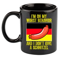 Im On My Wurst Behavior And I Dont Give A Schnitzel Oktoberfest 11oz C Handle Ceramic Mug