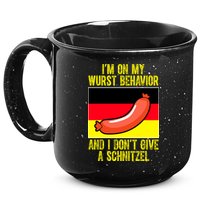 Im On My Wurst Behavior And I Dont Give A Schnitzel Oktoberfest 15oz Campfire Ceramic Mug