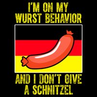 Im On My Wurst Behavior And I Dont Give A Schnitzel Oktoberfest Drawstring Bag