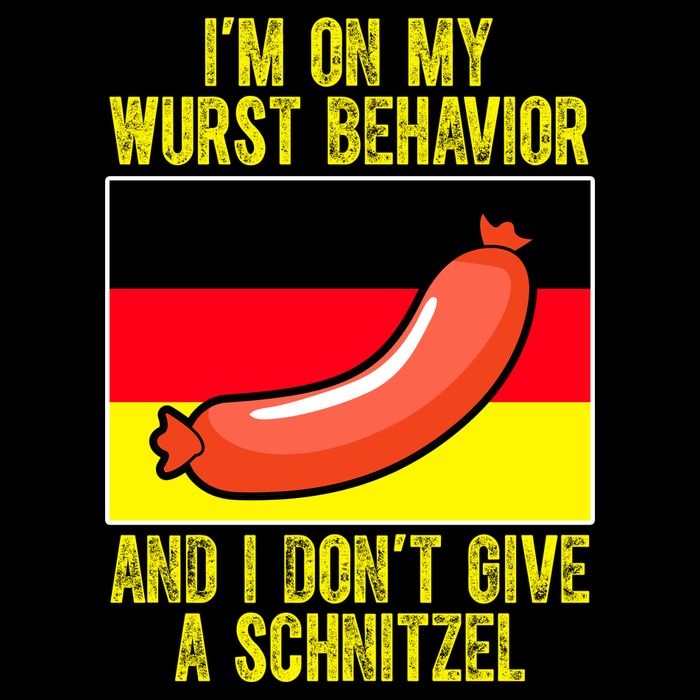 Im On My Wurst Behavior And I Dont Give A Schnitzel Oktoberfest Drawstring Bag