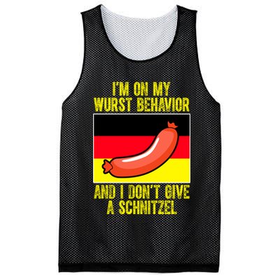 Im On My Wurst Behavior And I Dont Give A Schnitzel Oktoberfest Mesh Reversible Basketball Jersey Tank