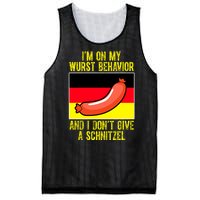 Im On My Wurst Behavior And I Dont Give A Schnitzel Oktoberfest Mesh Reversible Basketball Jersey Tank