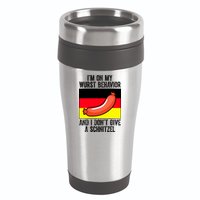 Im On My Wurst Behavior And I Dont Give A Schnitzel Oktoberfest 16oz Travel Tumbler