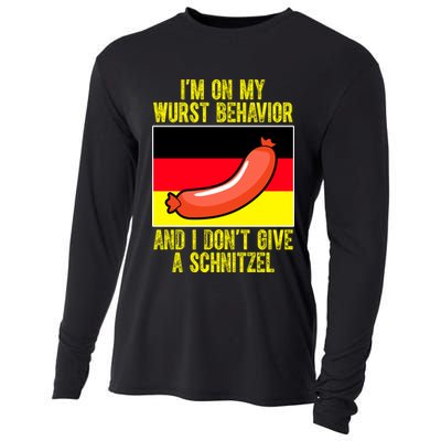 Im On My Wurst Behavior And I Dont Give A Schnitzel Oktoberfest Cooling Performance Long Sleeve Crew