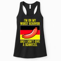 Im On My Wurst Behavior And I Dont Give A Schnitzel Oktoberfest Womens Tank Top