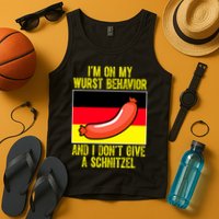 Im On My Wurst Behavior And I Dont Give A Schnitzel Oktoberfest Tank Top