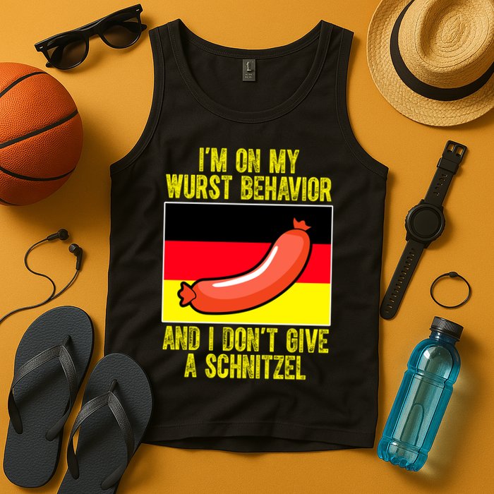 Im On My Wurst Behavior And I Dont Give A Schnitzel Oktoberfest Tank Top