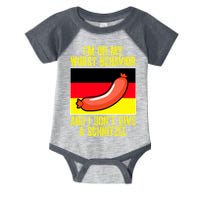 Im On My Wurst Behavior And I Dont Give A Schnitzel Oktoberfest Infant Baby Jersey Bodysuit