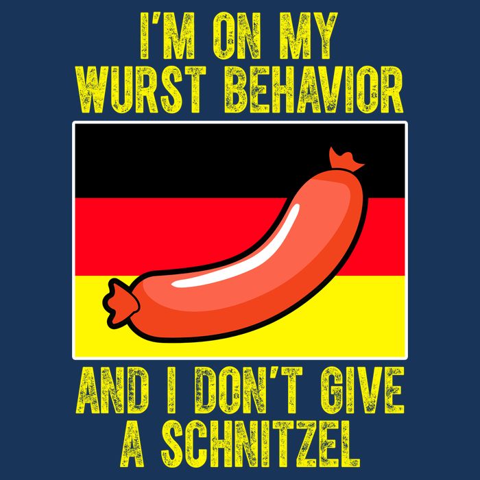 Im On My Wurst Behavior And I Dont Give A Schnitzel Oktoberfest Infant Baby Jersey Bodysuit
