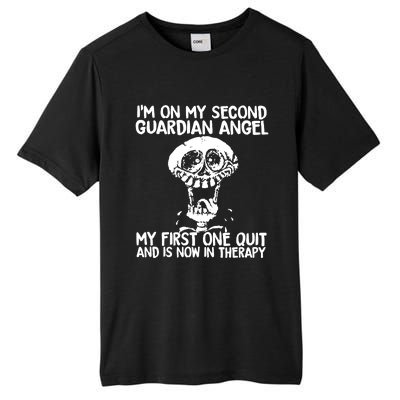 I'm On My Second Guardian Angel My First One Quit Skull Tall Fusion ChromaSoft Performance T-Shirt