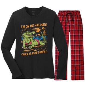 IM On Me Rag Mate Chuck It In Me Dumpa Women's Long Sleeve Flannel Pajama Set 