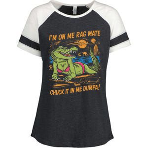 IM On Me Rag Mate Chuck It In Me Dumpa Enza Ladies Jersey Colorblock Tee