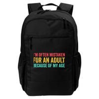 Im Often Mistaken For An Because Of My Age Funny Backpack