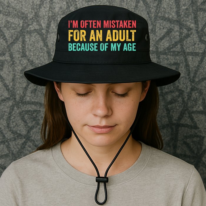 Im Often Mistaken For An Because Of My Age Funny Bucket Hat