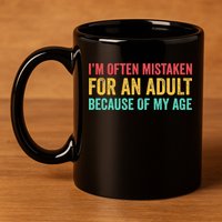 Im Often Mistaken For An Because Of My Age Funny 11oz C Handle Ceramic Mug